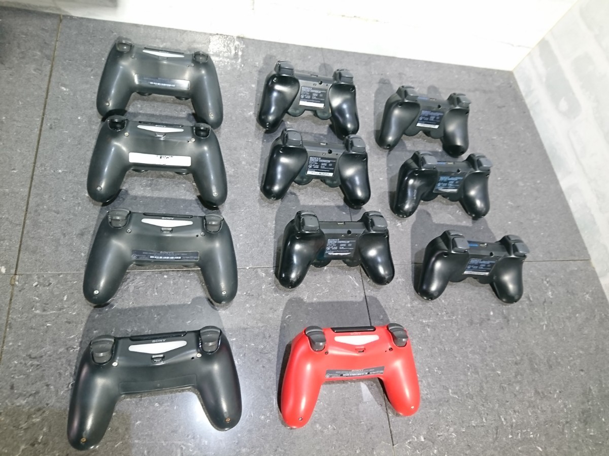 【ジャンク品】管1V98 SONY PlayStation 3.PS4 ワイヤレスコントローラー CECHZC2J(x3)/CECHZC1J(x3)/CUH-ZCT2J(x5) 合計11台 動作未確認_画像2