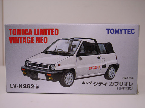 TOMYTEC / TLV 1/64 LV-N262b ホンダ シティ カブリオレ (84年式) 新品美品_パッケージ