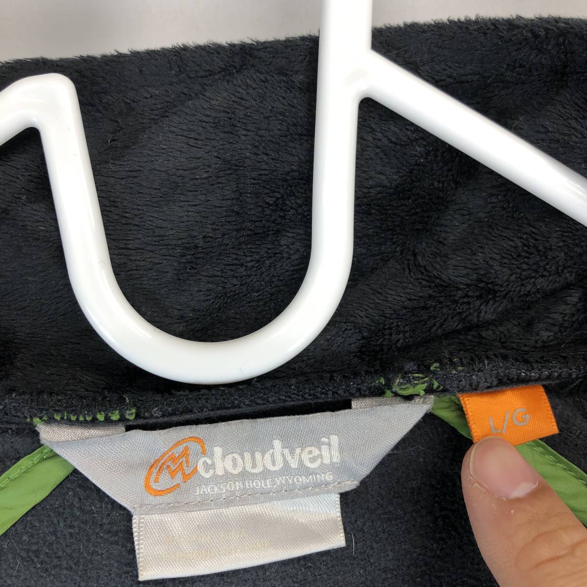  Cloudveil Cloudveil reverse side f lease full Zip Parker black XL size 