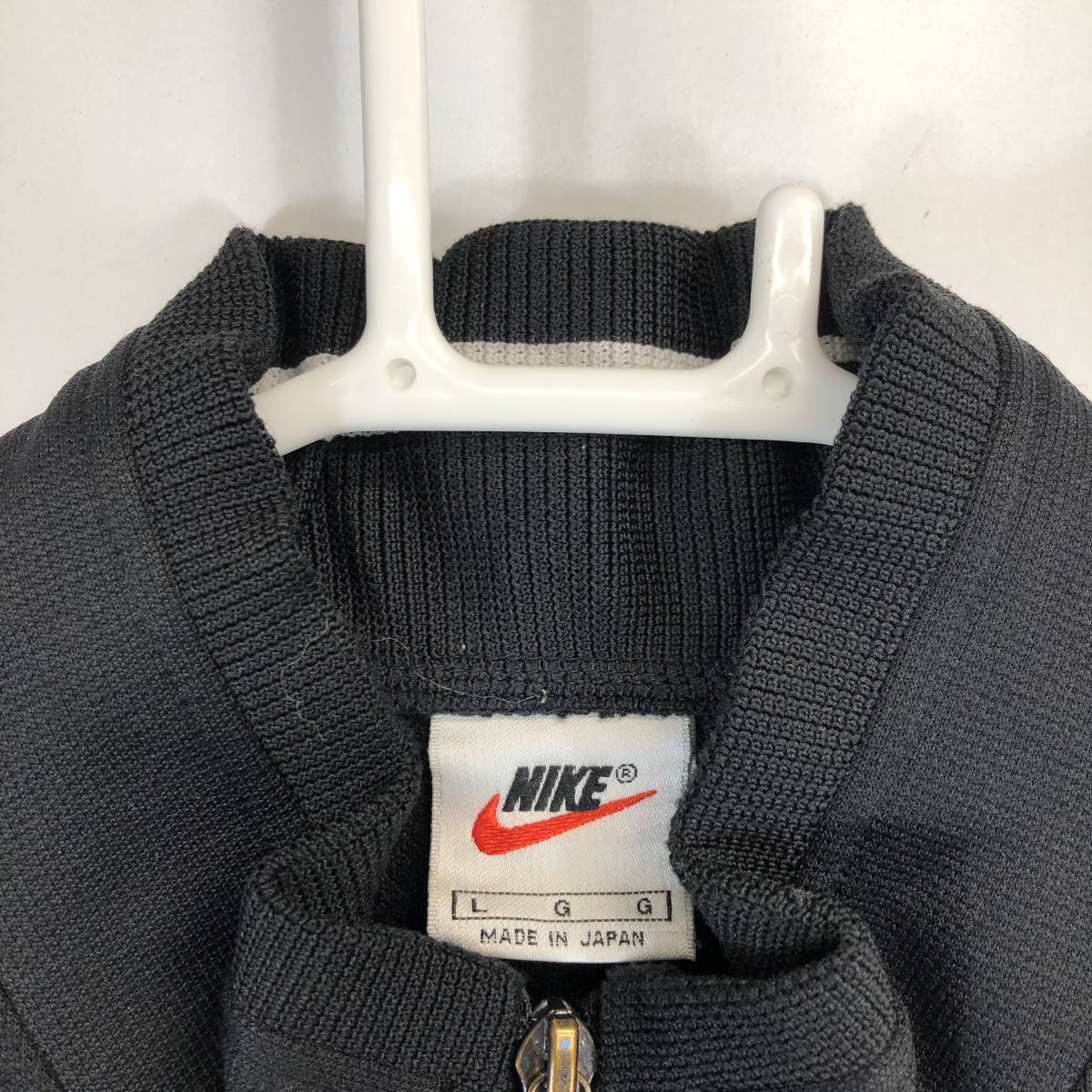 90s 銀タグ 日本製 NIKE ナイキ トラックジャケット ジャージ ブラック Lサイズ