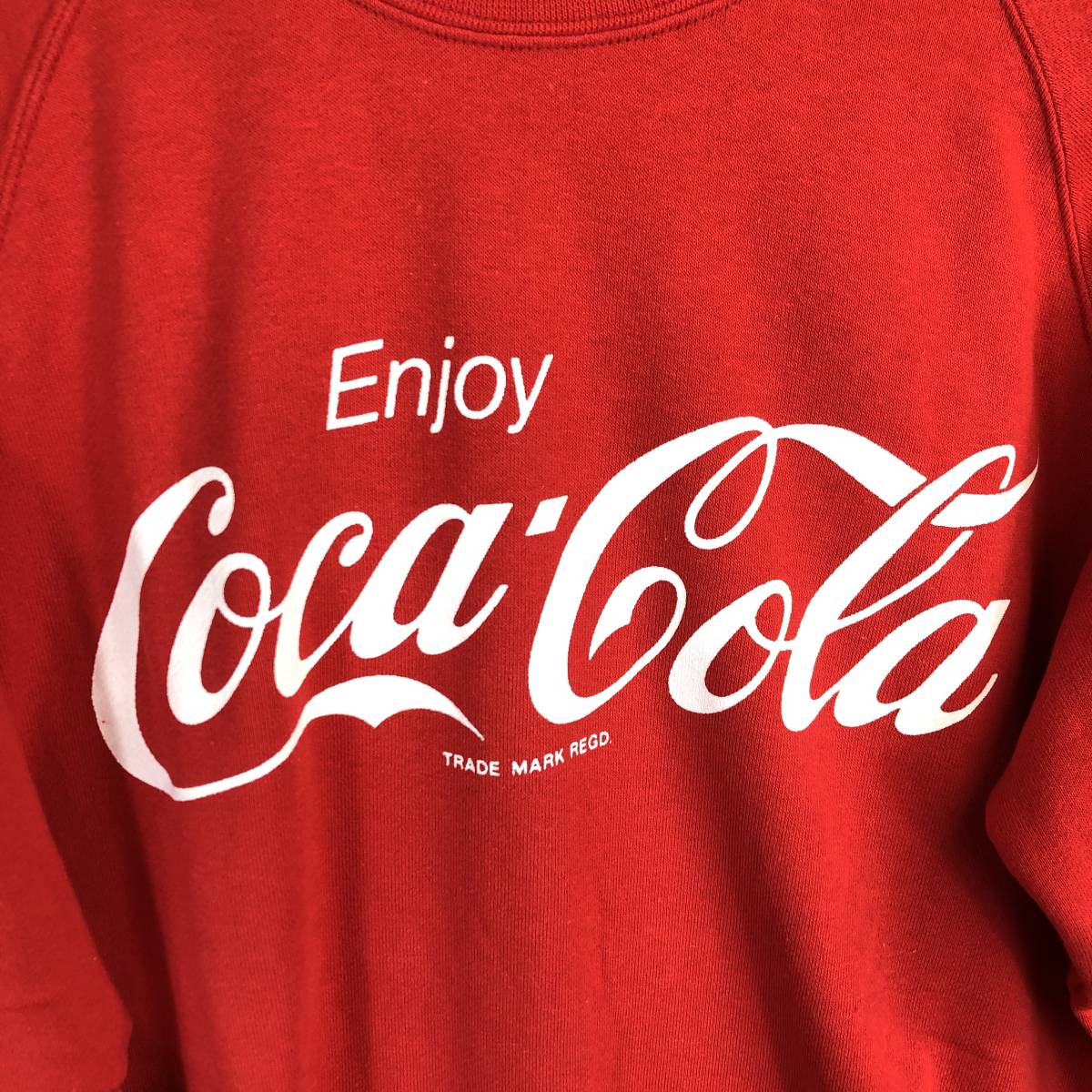 デッドストック 80s 90s GALBE ギャルブ Coca・Cola コカコーラ コットンスウェット レッド Mサイズ