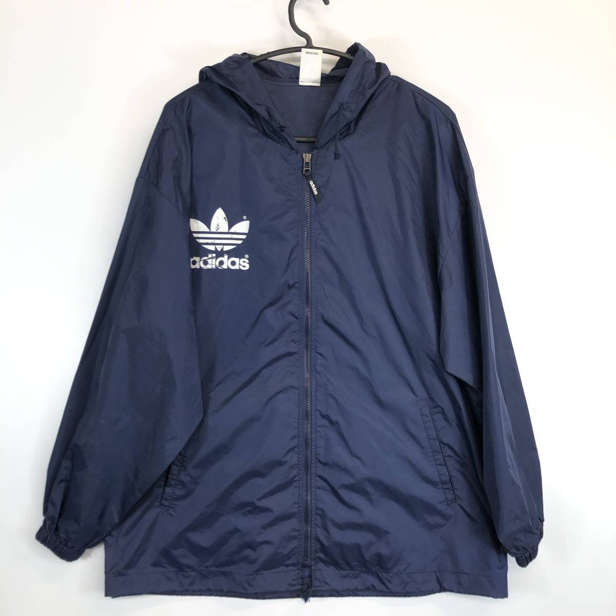 80s 日本製 デサント アディダス adidas ナイロンパーカー ネイビー