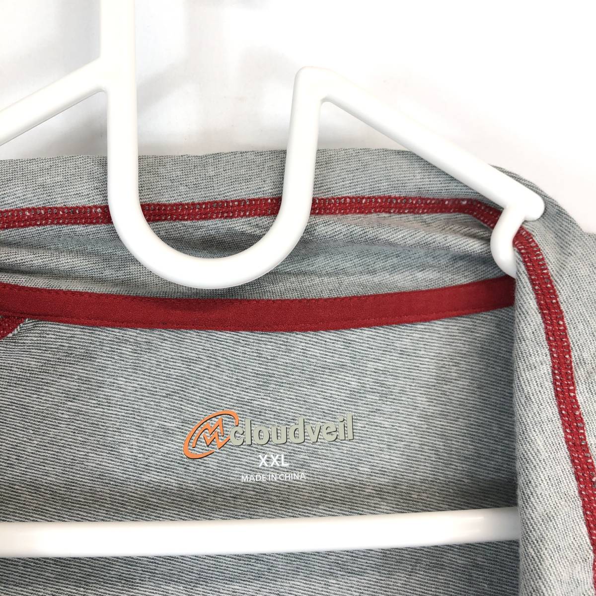  Cloudveil Cloudveil long sleeve half Zip shirt gray series XXL size cotton poly- 