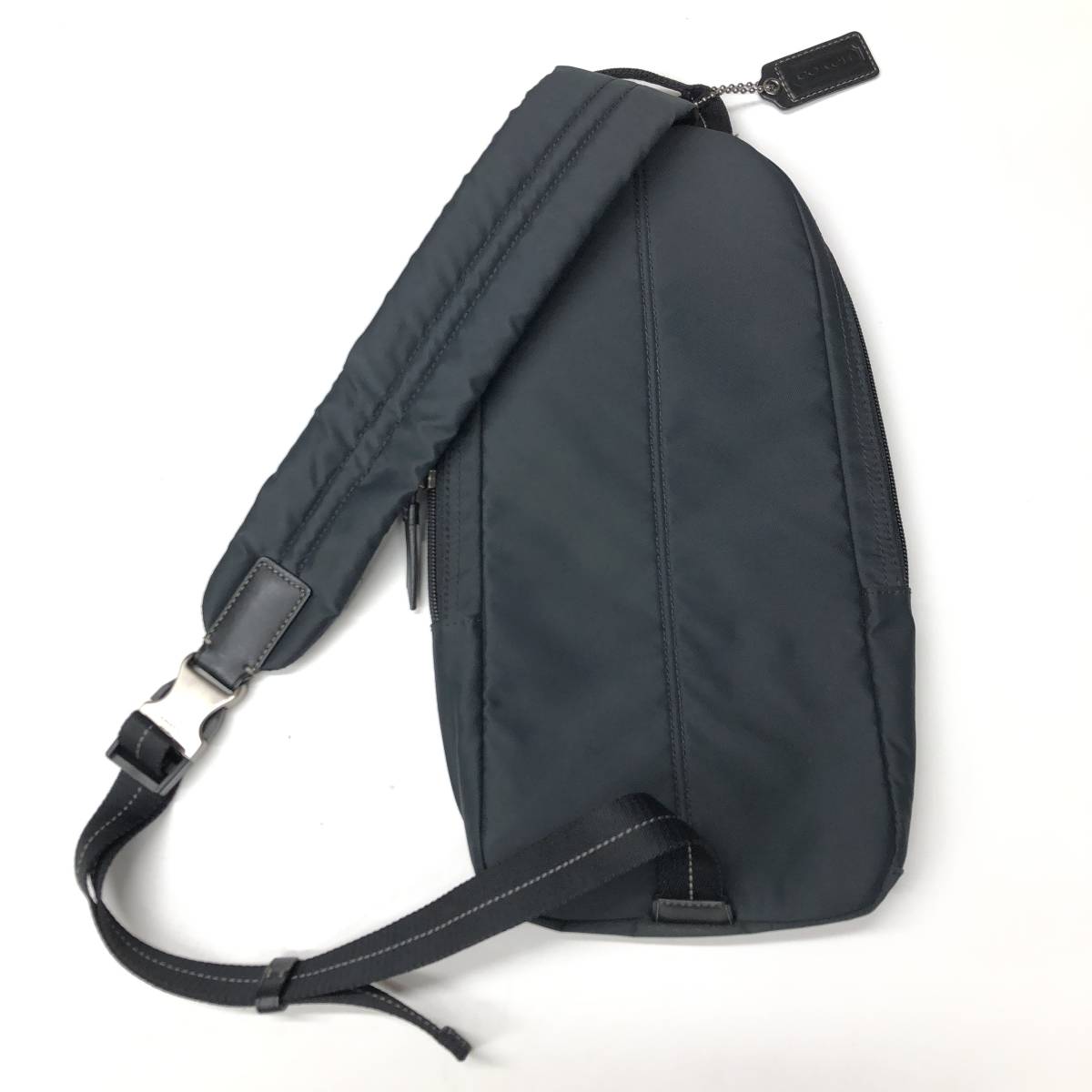 COACH コーチ ワンショルダーバッグ ナイロン レザー ブラック系 COACH コーチ ワンショルダーバッグ ナイロン レザー ブラック系