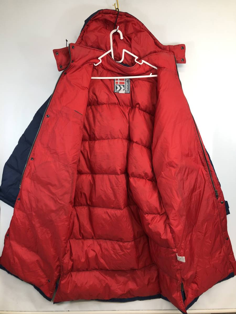ヒュンメル hummel ダウン ベンチコート ネイビー レッド ヒュンメル hummel ダウン ベンチコート ネイビー レッド