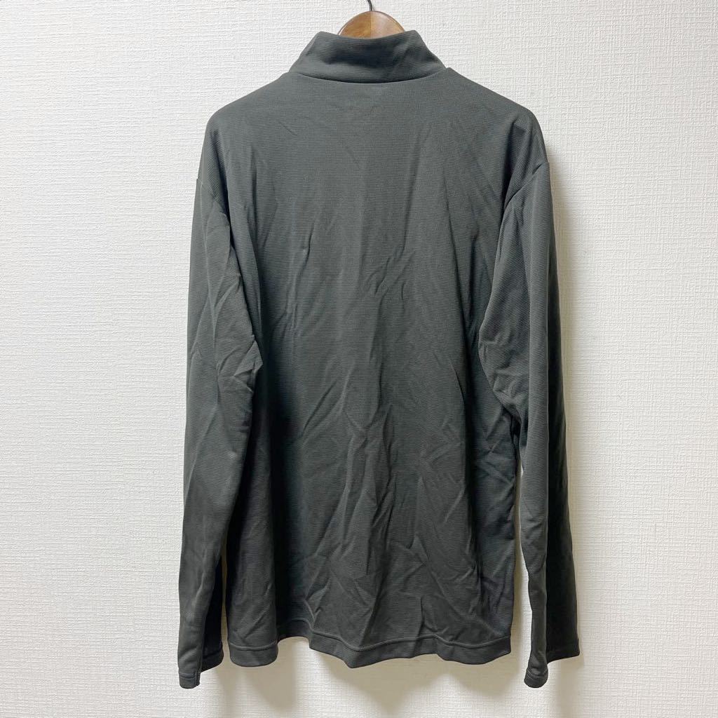 Mizuno ミズノ ハーフジップ 長袖シャツ XLサイズ グレー ポリエステル_画像2