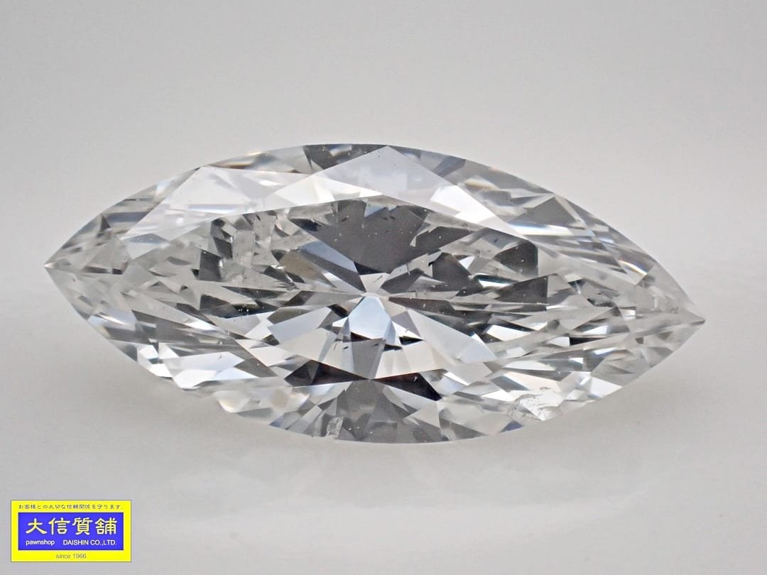 【テレビで話題】 SI-1クラリティ Fカラー 1.122ct マーキスカット ダイヤモンドルース 蛍光性FAINT C-8952 【送料無料】 新品同様品 ダイヤモンド
