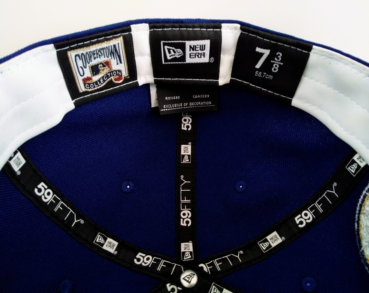 ◆完売 限定品【美品】THE CAP×NEW ERA ” DARK ROYAL PACK ” 5950 DETTIGCO SIDE PATCH DROY Detroit Tigers 7-3/8 58.7㎝ Blue 59FIFTY_画像6