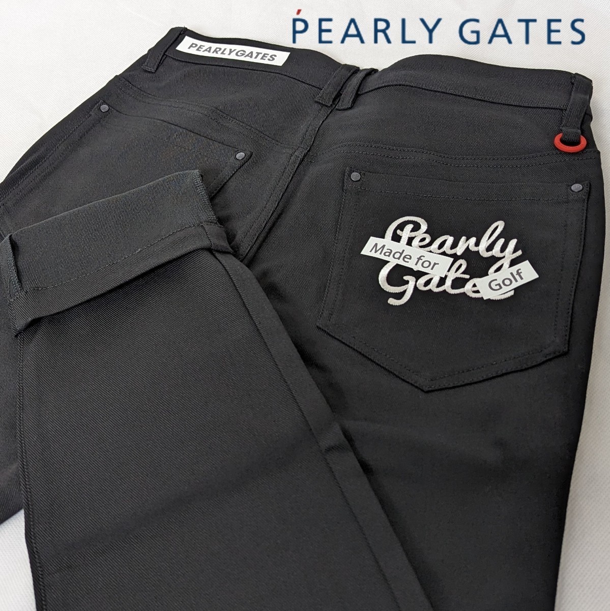 ★新品正規品 PEARLYGATES/パーリーゲイツメンズツイル ハイパワーコットンストレッチパンツ 4(M) 抜群のストレッチ性_画像1