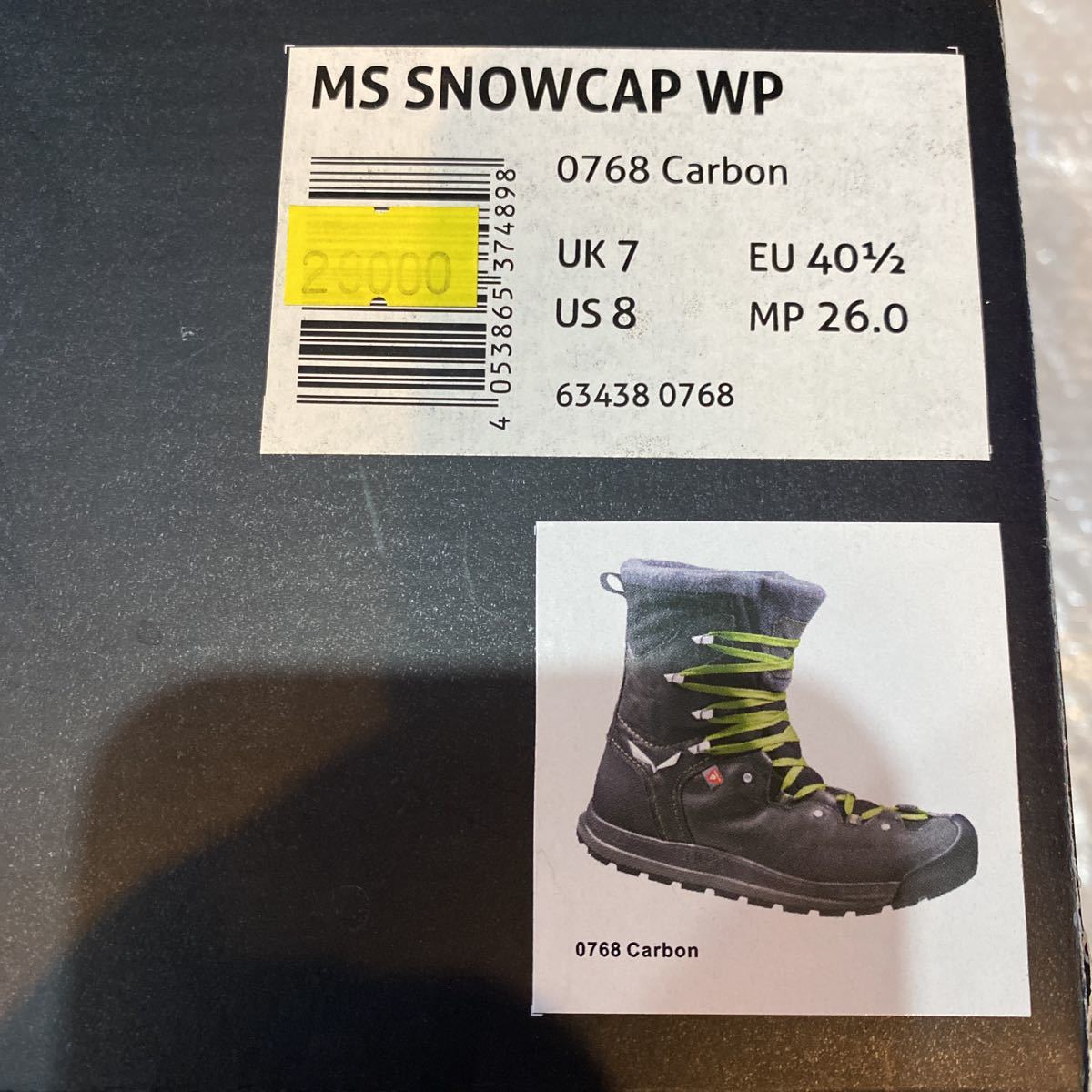 サレワ　　SALEWA スノーブーツ　　MS SNOWCAP WP 26センチ 新保未使用_画像7