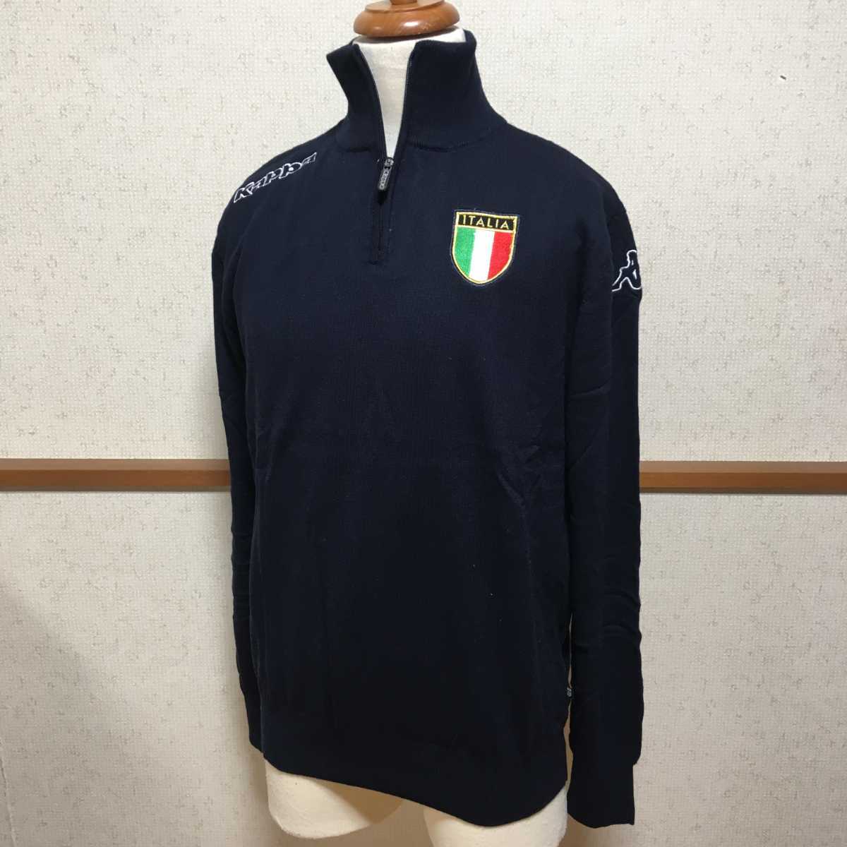 【値下げ】カッパ Kappa ゴルフ 1/4ジップセーター FIG イタリア代表 L 14300円→8800円