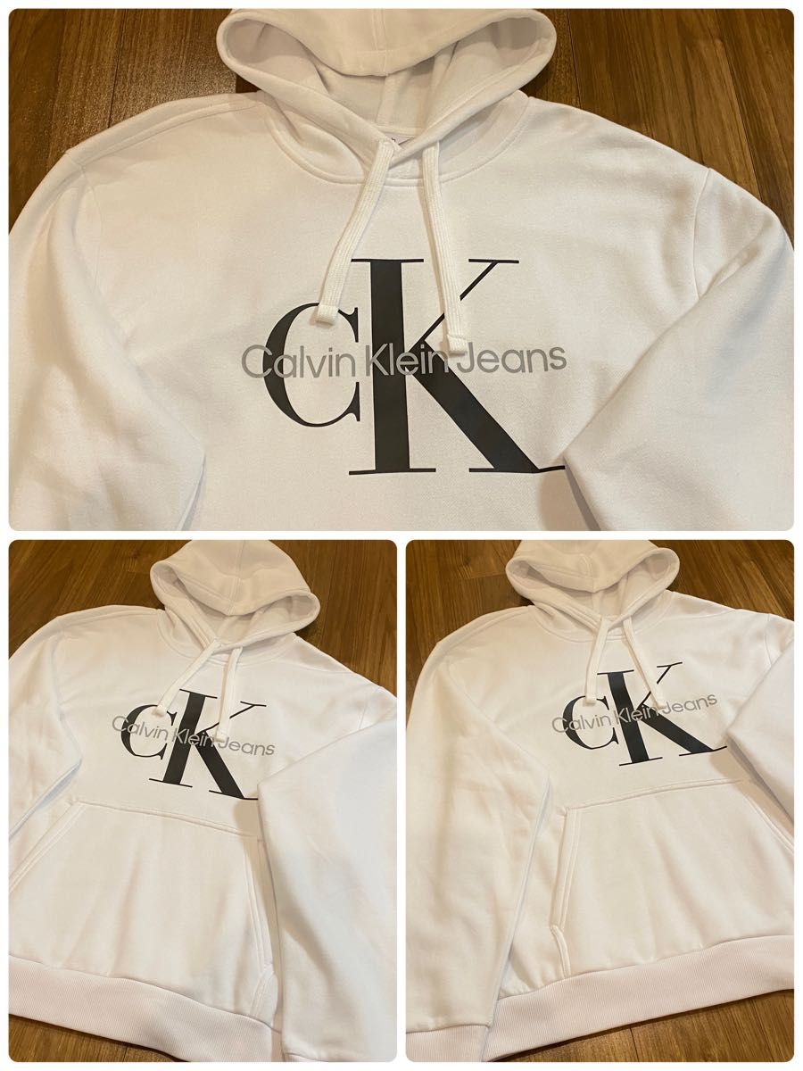 新品【CALVIN KLEIN】リラックスフィット　裏起毛　パーカー XL