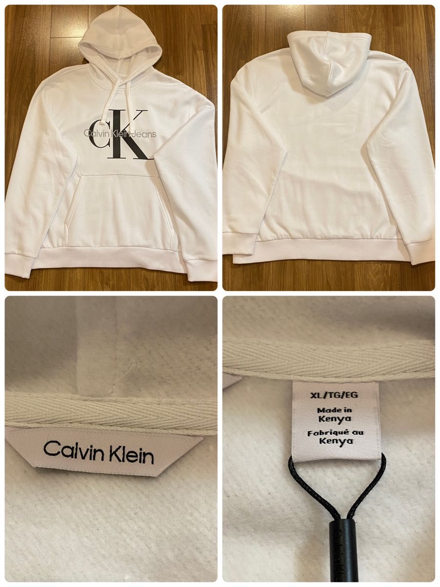 新品【CALVIN KLEIN】リラックスフィット　裏起毛　パーカー XL