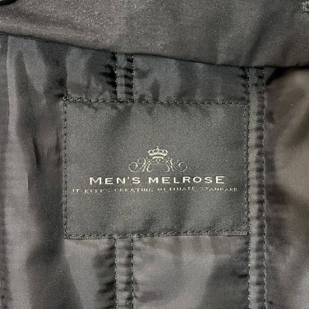 【美品】MEN'S MELROSE メンズメルローズ 高機能 ステンカラーコート サイズ3 M相当 ブラック ライナー着脱可／黒_画像10