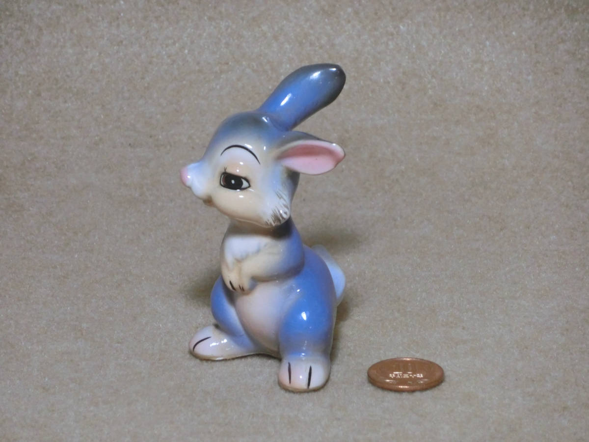 実家整理品　50年以上前の物　ディズニーのウサギ　陶器置物　送料220円～　　　_画像5