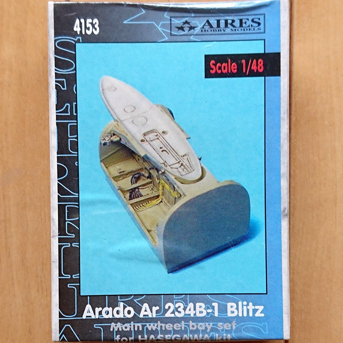 【新品、未開封】AIRES アイリス 4153 1/48 Arado アラド Ar234B-1 Blitz ブリッツ Main wheel bay 主脚収納庫ディテールセット ハセガワ用_画像1