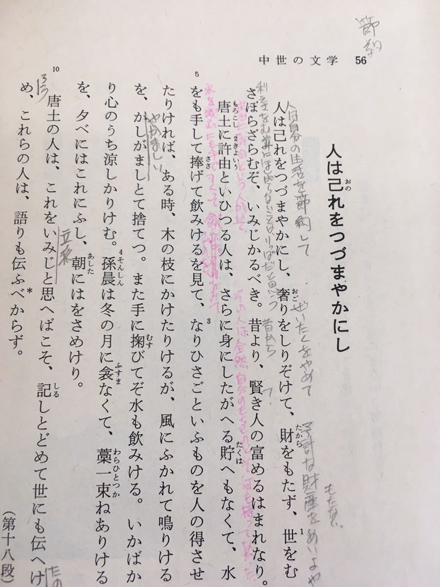 N e14】高等学校 国語 教科書 古文/徒然草/漢文/現代国語 計5冊セット 昭和54～56年発行 1979年 古典 高校 古い教科書 歴史 当時物_画像7