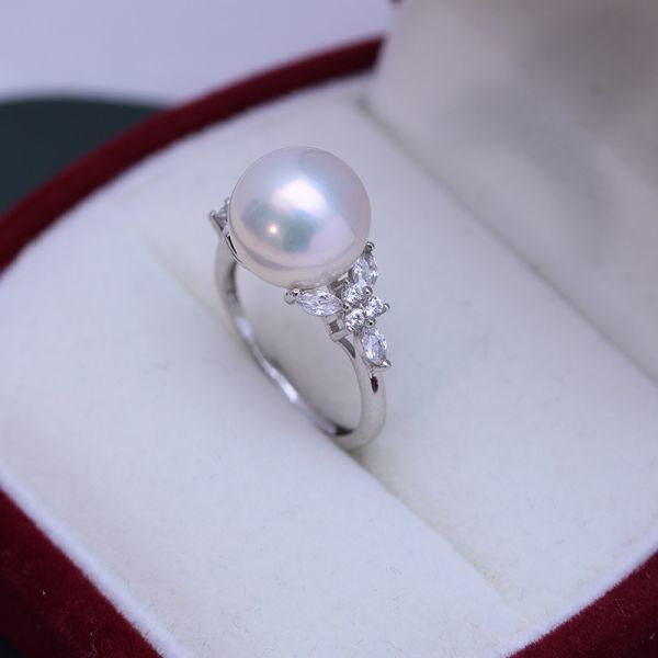リング 真珠指輪 真珠アクセサリ 天然真珠 淡水真珠 本真珠 誕生日プレゼント 新型 女性 フリーサイズ 上質真珠 パーティー 新品 zz43_画像2