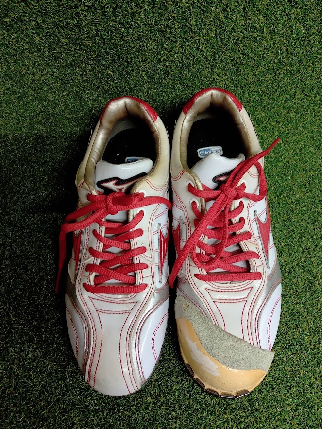▽ミズノ スパイク 24.0cm / MIZUNO 2KM-37962 ホワイト×レッド シューズ 野球スパイク スパイクシューズ 野球