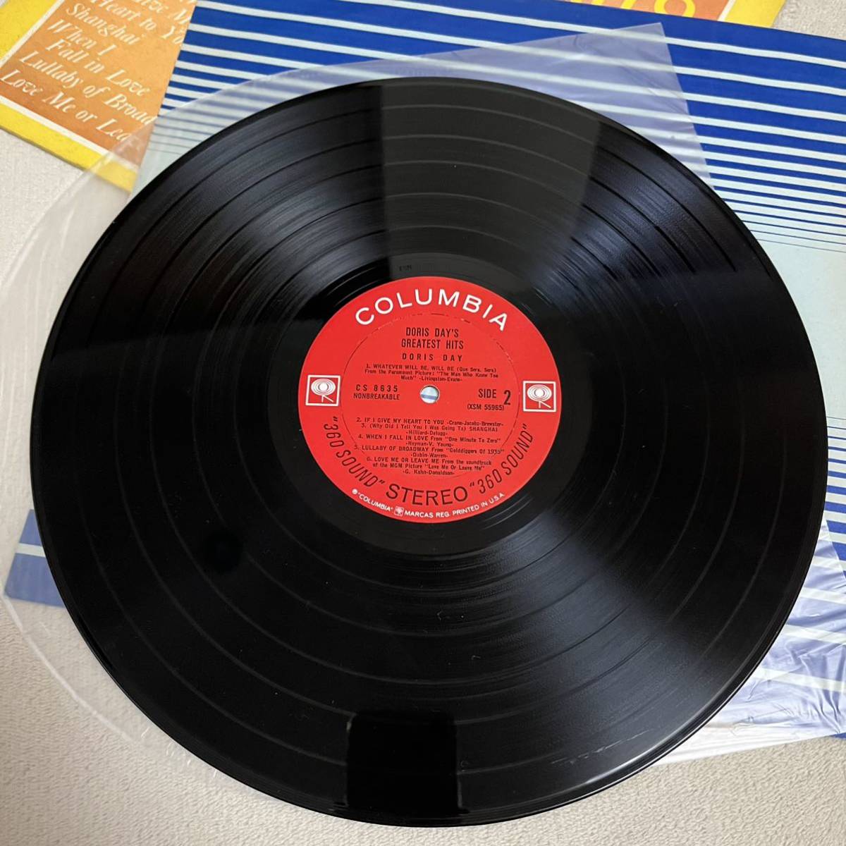 【US盤米盤】DORIS DAY`S GREATEST HITS ドリスデイ / LP レコード / CS8635 / スリーブ有 / 洋楽ポップス /_画像8