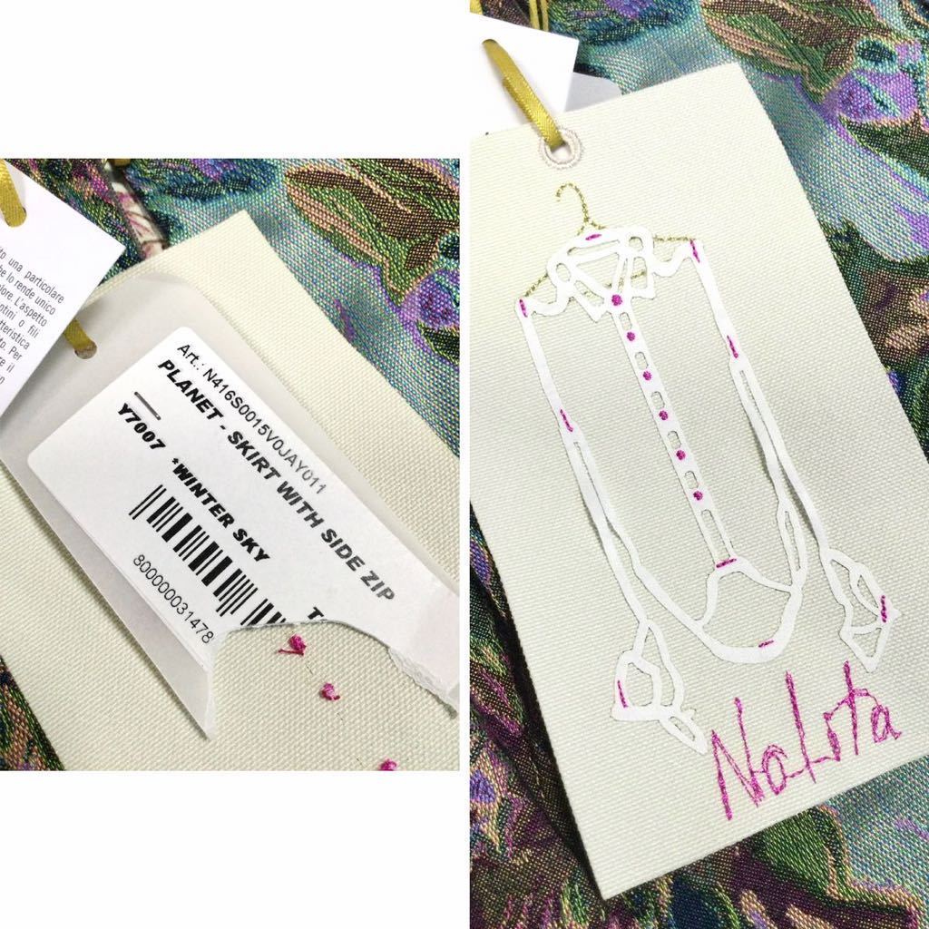 新品「NOLITA」“PLANET-SKIRT WITH SIDE ZIP” ジャガード織 フリルスカート SIZE:42 イタリア製_画像8