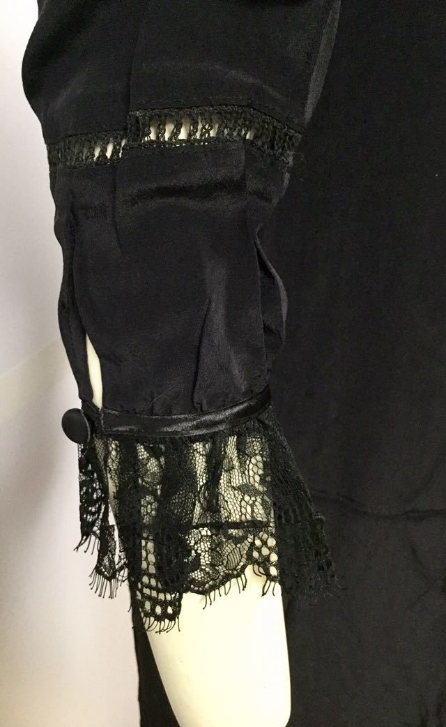 良品「LALLEGRO」レースデザインワンピース Black SIZE:M 日本製_画像7