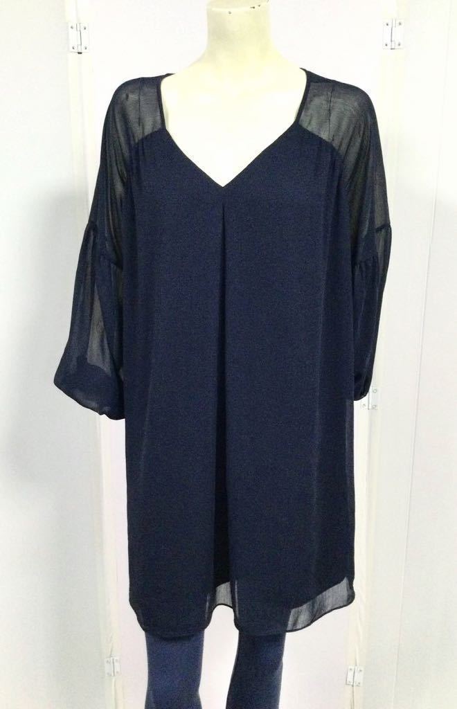 8.5@ 美品「Massimo Dutti」“6617” 切替デザイン チュニック SIZE:L