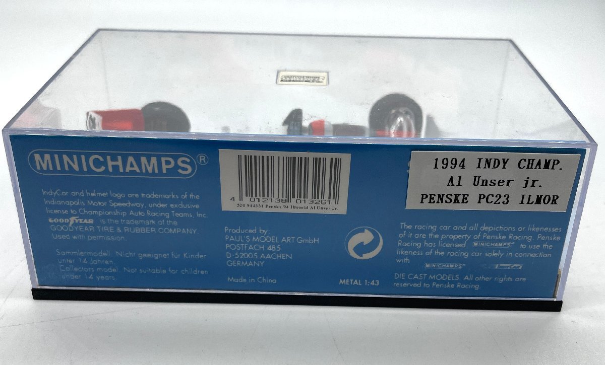 273△1/43 MINICHAMPS PENSKE INDY500 WINNER 1994 ペンスキー No.31_画像5