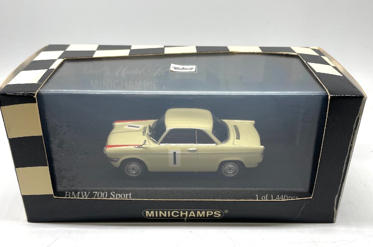 236△ MINICHAMPS ミニチャンプス BMW 700 sport 1961 クリーム色 No.1_画像1