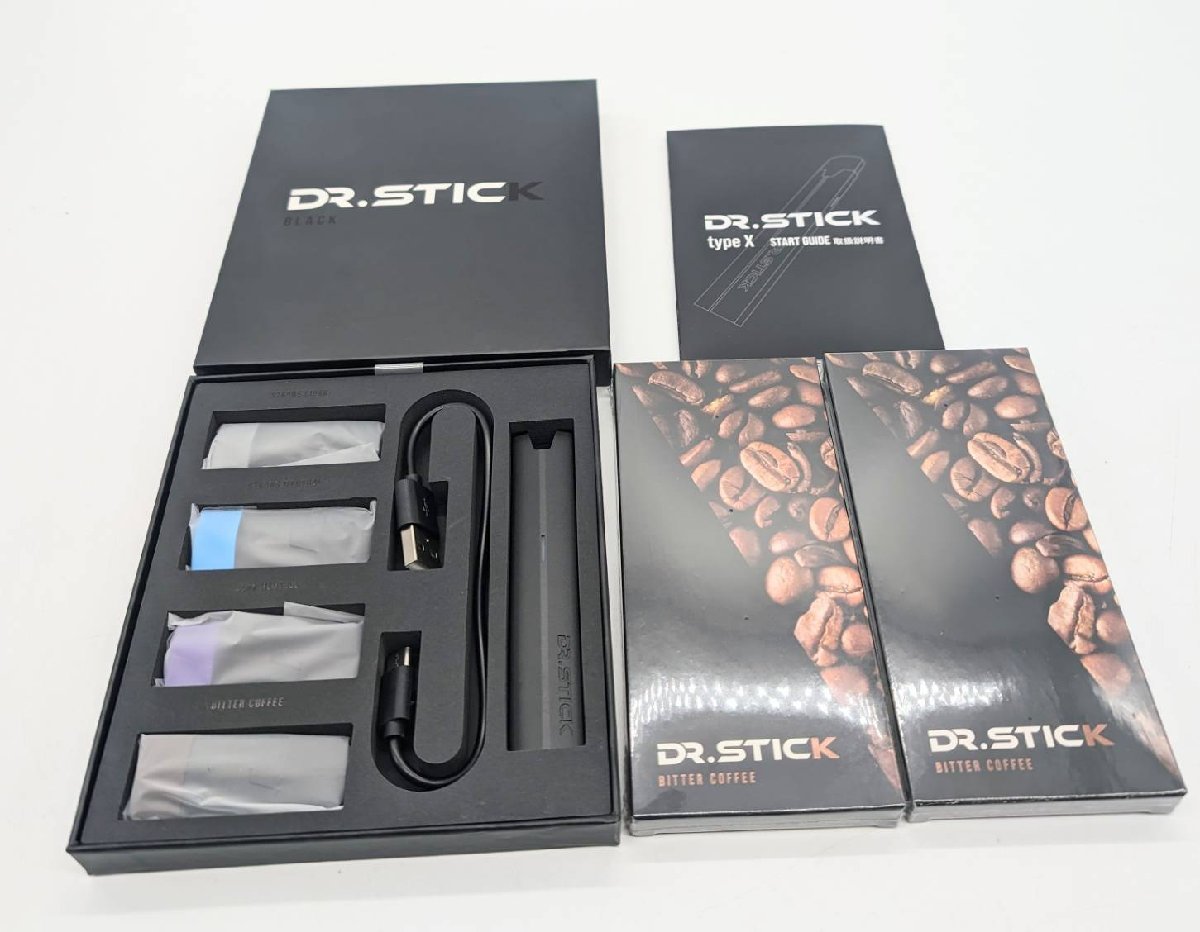●新型 Dr.Stick typeX BLACK ドクタースティック ブラック X本体 ビターコーヒー リキッド入り専用 セット_画像1