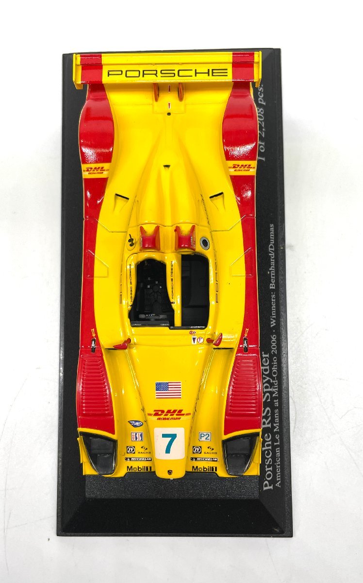 272△MINICHAMPS ミニチャンプス 1/43 Porsche RS Spyder #7 Mid-Ohio 2006 Winners_画像6