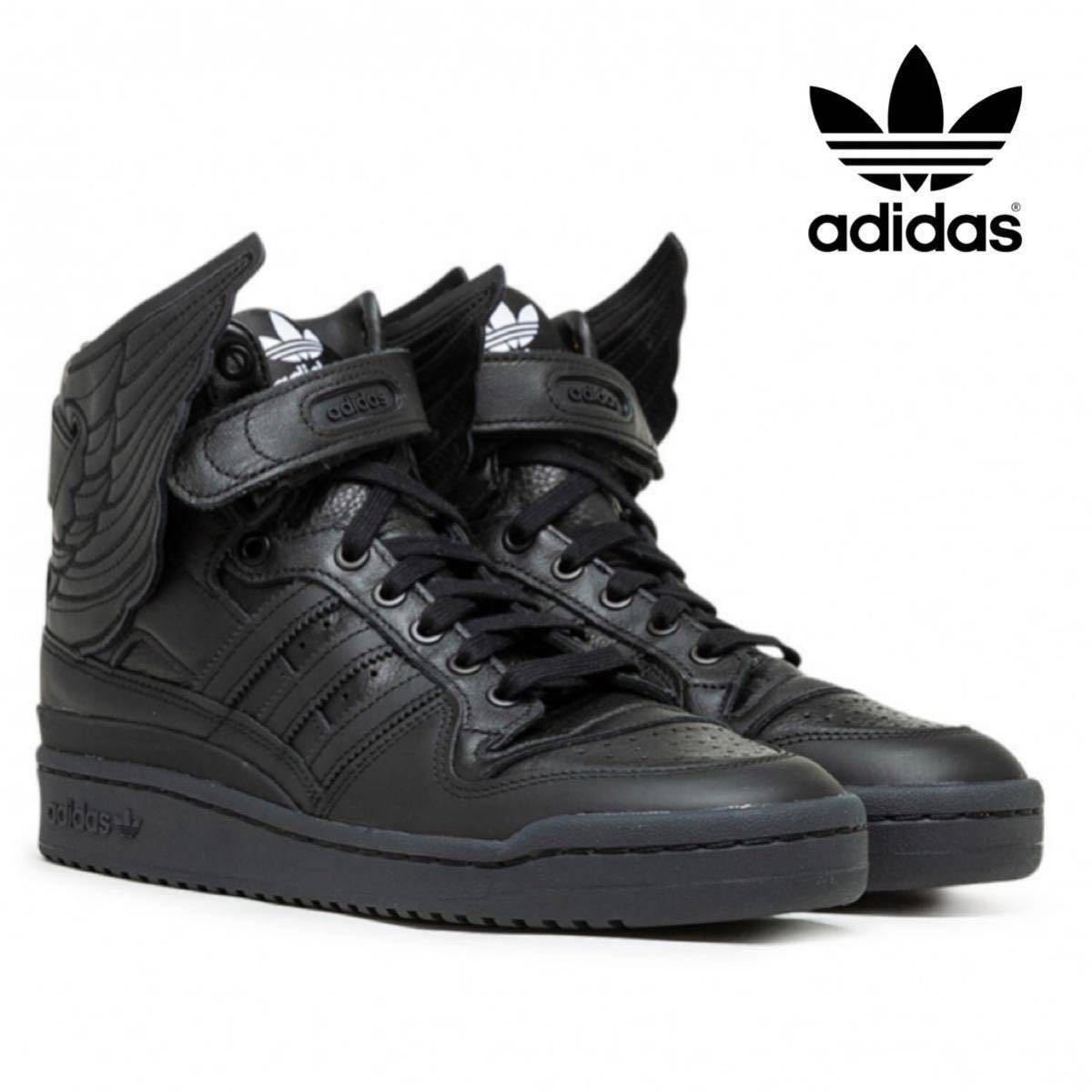 新品未使用 adidas × ジェレミースコット NEW WINGS【26.5cm】定価27500円 フォーラム Jeremy Scott スニーカー アディダス Forum JS 黒_画像1