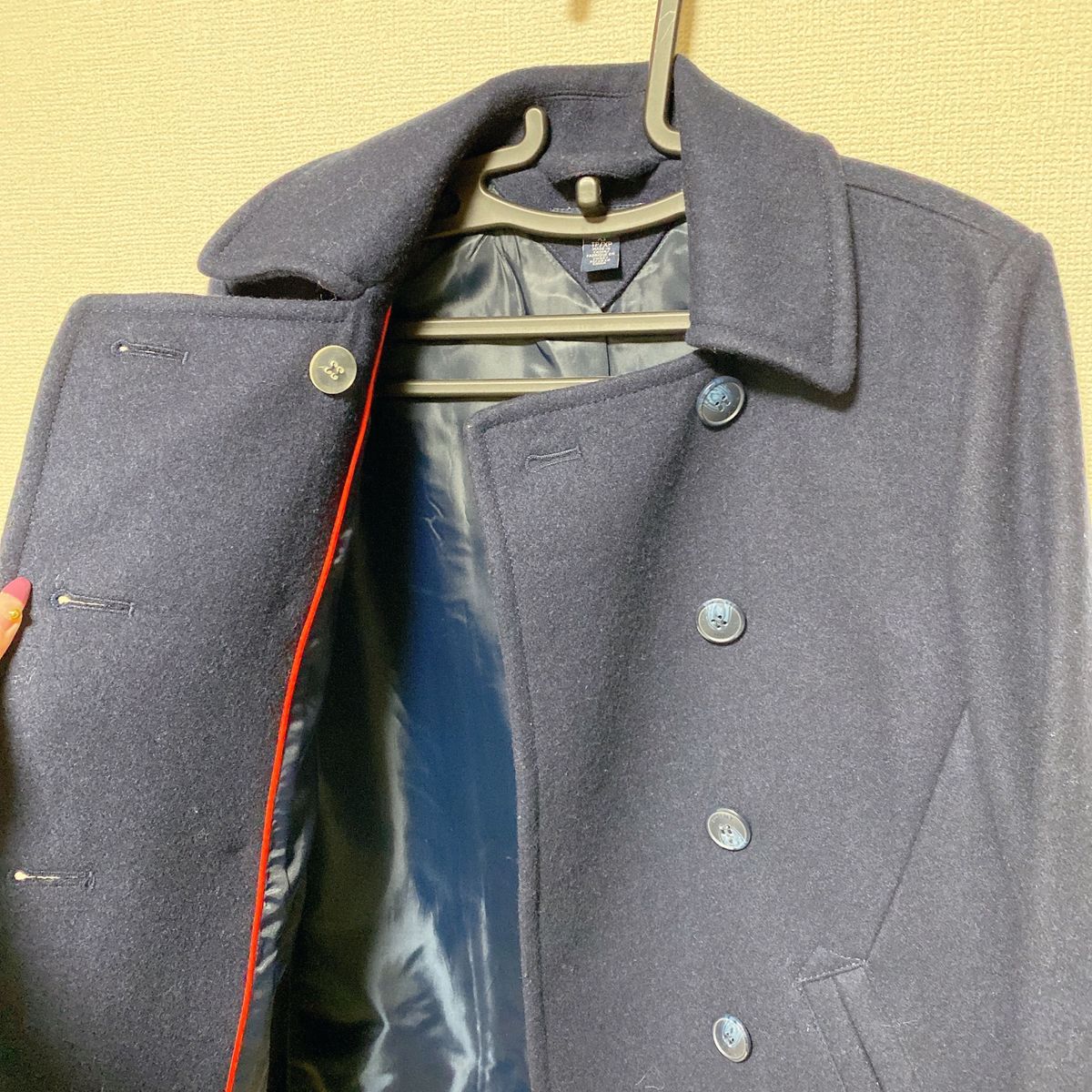 【美品】トミーヒルフィガー　Pコート　XS  ネイビー　お洒落　定番　ウール ジャケット アウター コート　可愛い　プライベート　
