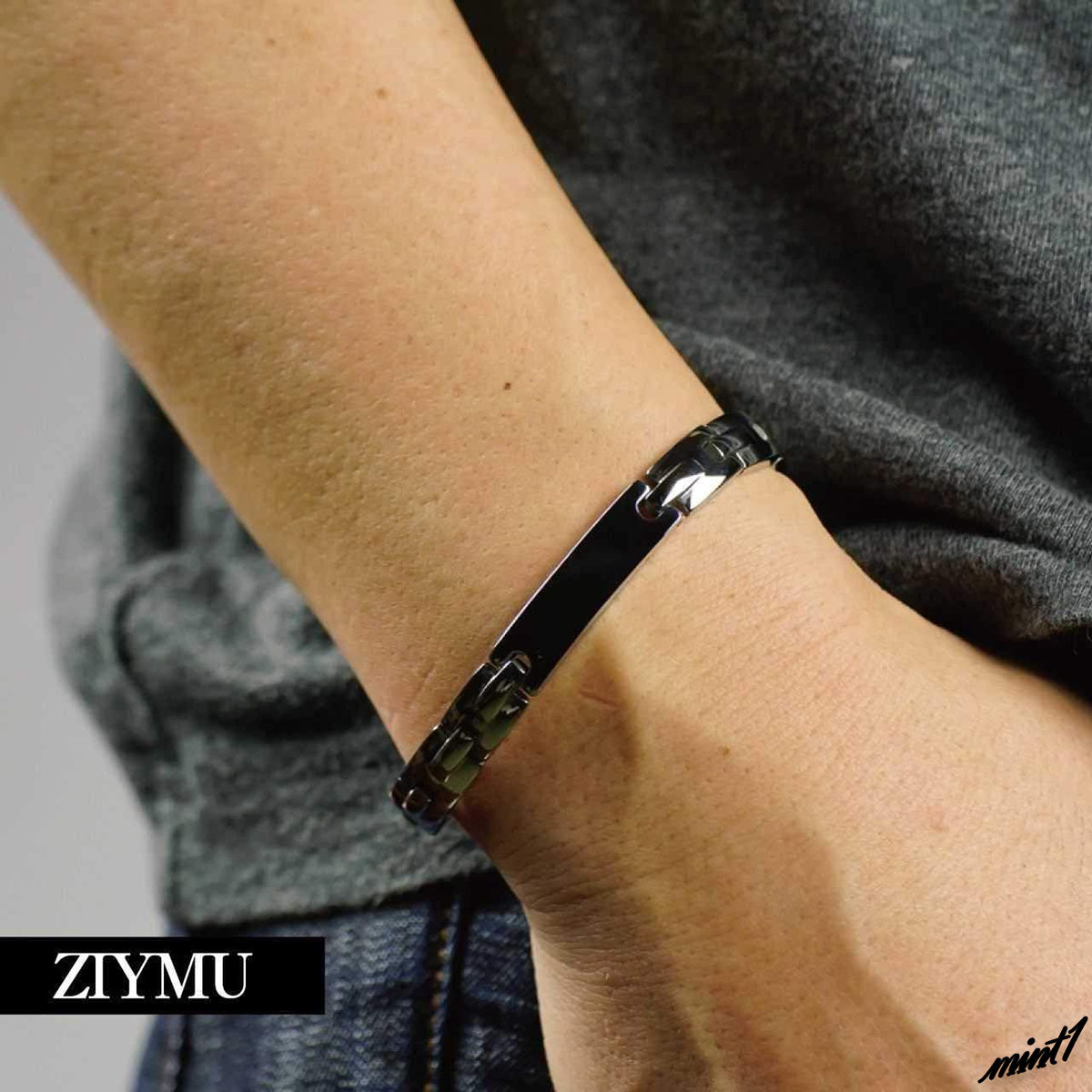 [ simple while . solid feeling. exist design ] germanium bracele size adjustment apparatus attaching allergy free fashion men's 