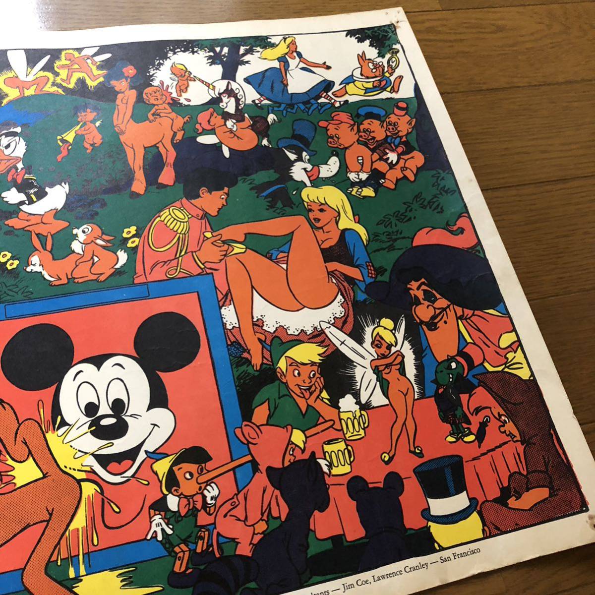 ビンテージ Disneyland Memorial Orgy ディズニーランドメモリアルオージー セディショナリーズ ミッキー ブラックライト ポスター 雑誌の画像5