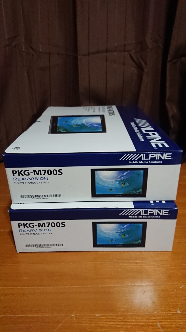 未使用品 アルパインALPINE PKG-M700S 7インチワイドQVGA-LED液晶 ヘッドレスト 2セット_画像3