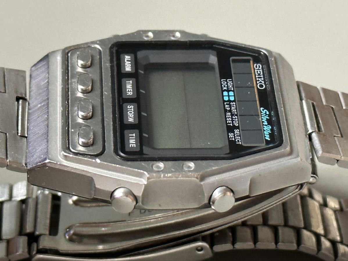 1円～◆SEIKO セイコー Silver Wave シルバーウェーブ A557-5010 クォーツ デジタル メンズ腕時計 _画像5