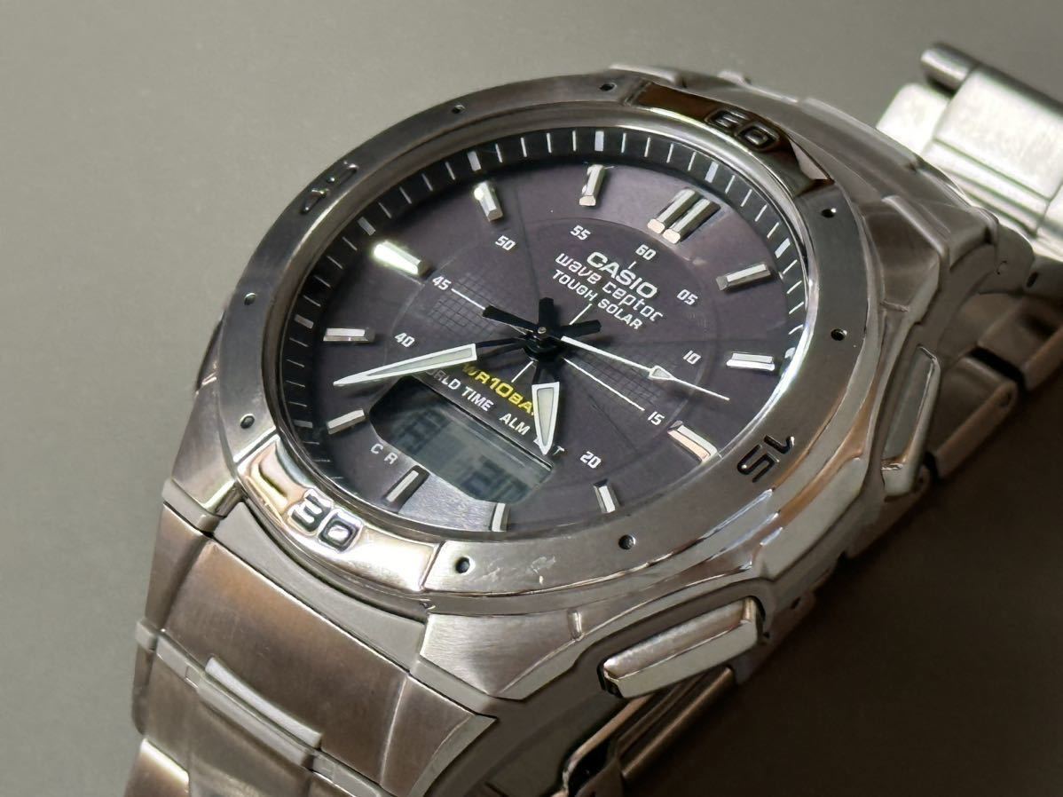 1円〜◆カシオ CASIO ウェーブセプター ソーラー電波時計 WVA-470 メンズ腕時計 稼働品_画像9