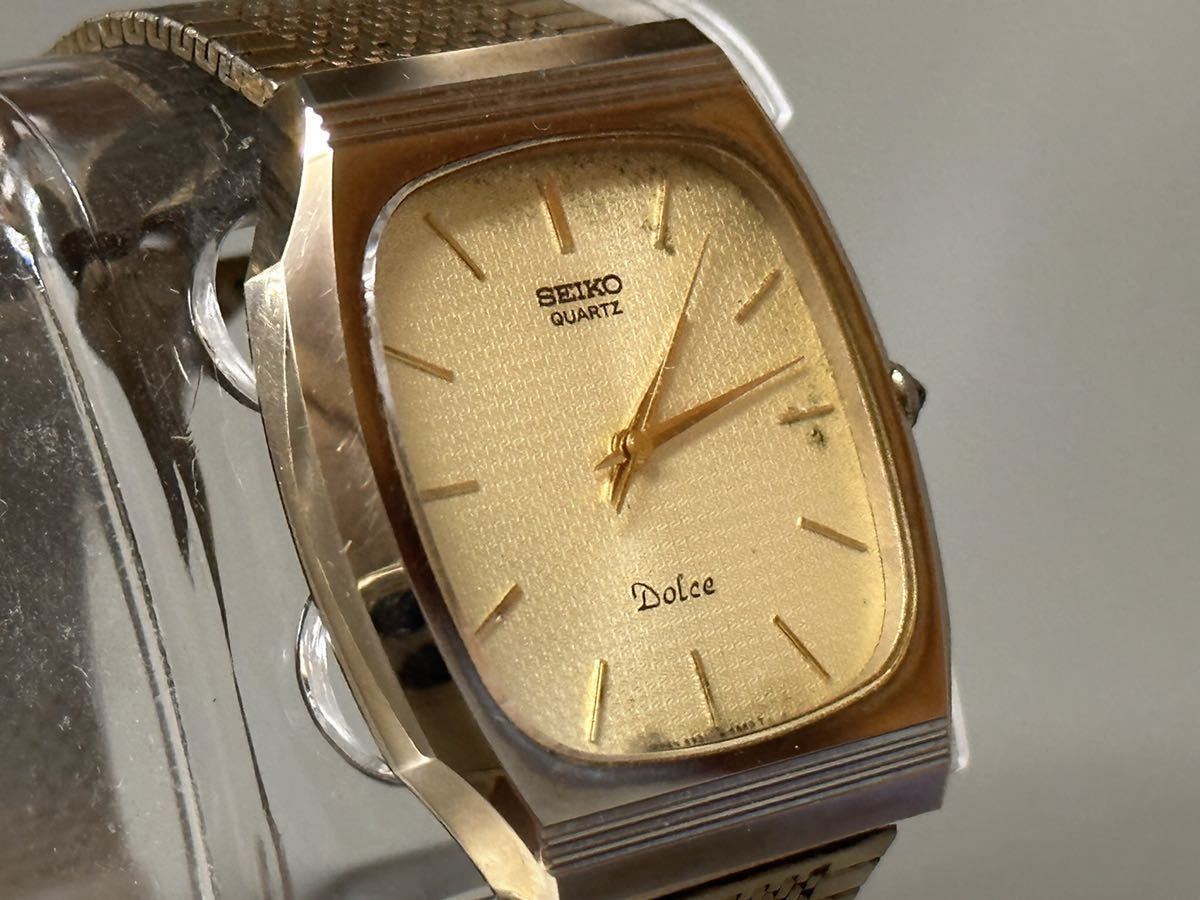 1円〜◆セイコー SEIKO クォーツ Dolce ドルチェ 5931-5450 ゴールドカラー NSAG S.S メンズ腕時計 稼働品_画像2