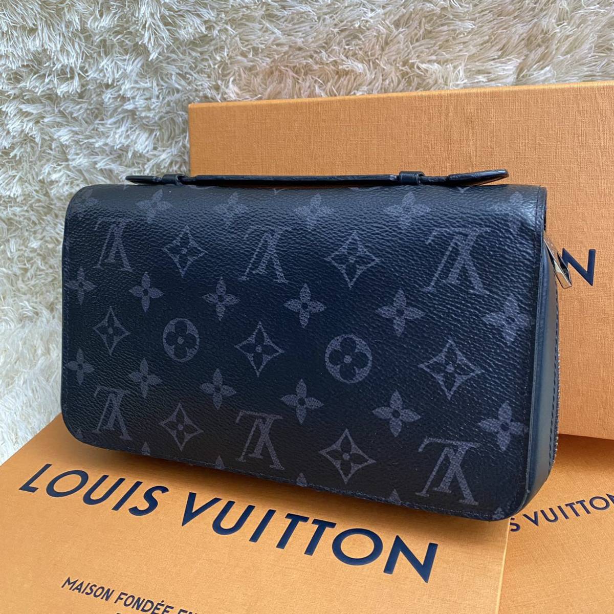 ☆美品☆LOUIS VUITTON ルイヴィトン ジッピーXL 財布 クラッチ モノグラム エクリプス 長財布 クラッチバッグ _画像1