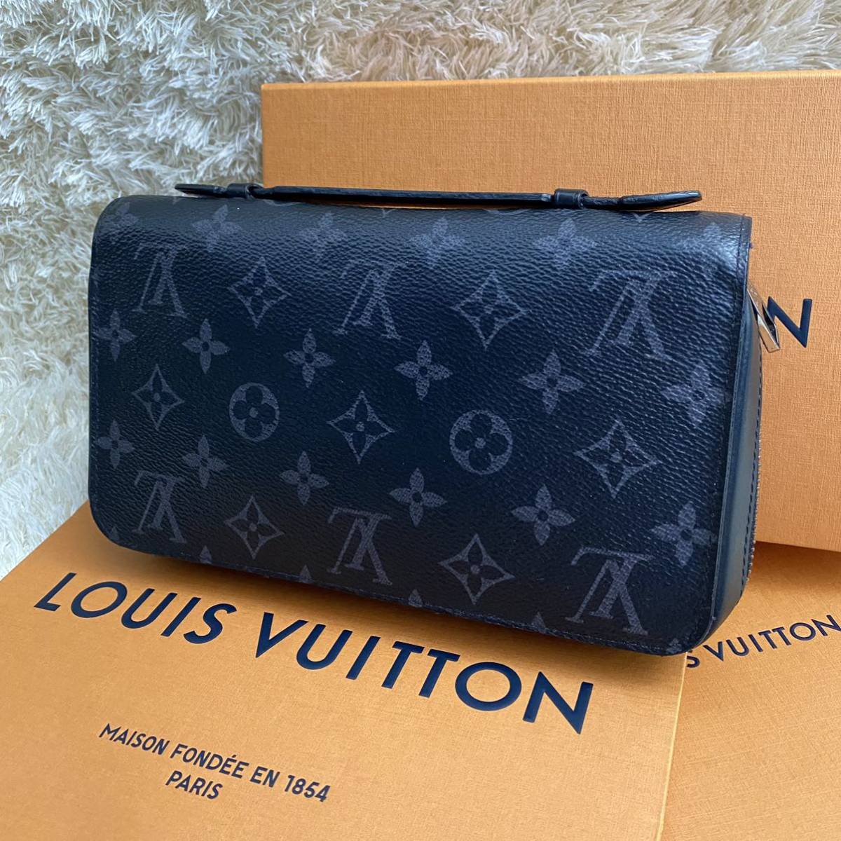 ☆美品☆LOUIS VUITTON ルイヴィトン ジッピーXL 財布 クラッチ モノグラム エクリプス 長財布 クラッチバッグ _画像10