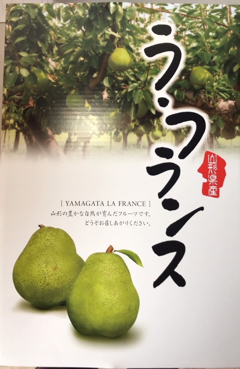 山形県上山産 即決送料込 贈答用に最適な西洋梨ラ・フランス4Lサイズ約3キロ9玉詰め送料無料 ラフランス山形県産 農家直送便 自家用1107-3_画像2