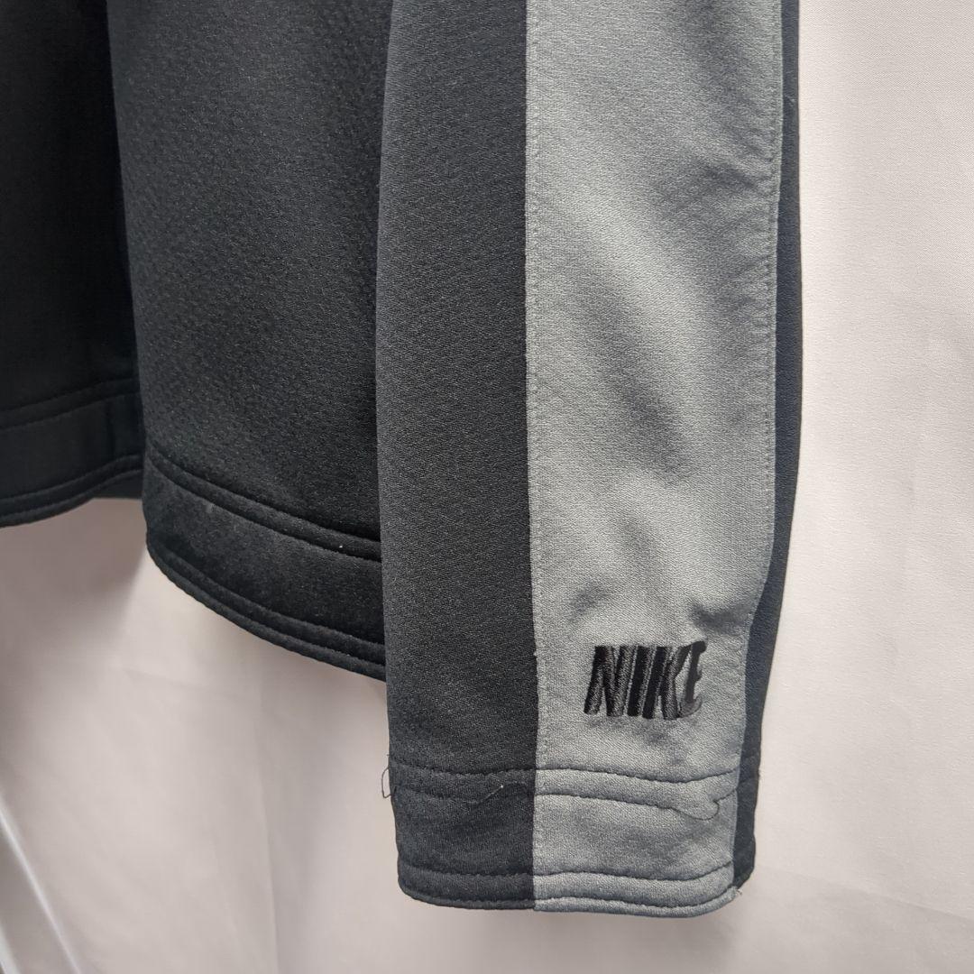 NIKEトラックジャケット　ロゴ刺繍ジャージ上　黒メンズL　b26