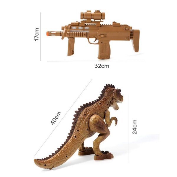 恐竜おもちゃ 銃 おもちゃ 射撃 的あて ロボット玩具 リアル噴霧 自動走行 発声 発光 分解可能 室内ゲーム シューティング プレゼント