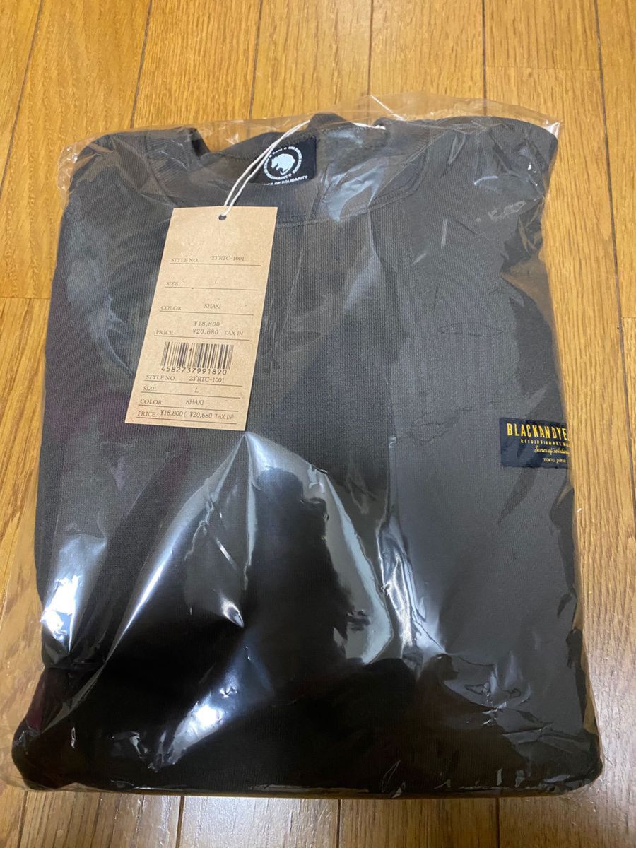RATS】CREW NECK SWEAT BAR TAG Khaki Lサイズ キムタク着用 RATS】CREW NECK SWEAT BAR TAG Khaki Lサイズ キムタク着用