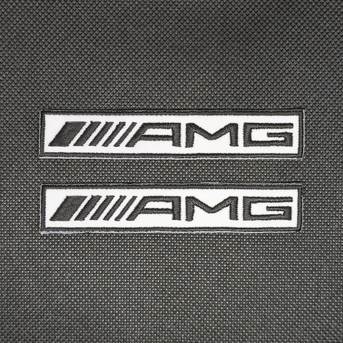 Mercedes Benz AMG メルセデスベンツ アイロン刺繍ワッペン 2枚セット 白_画像1