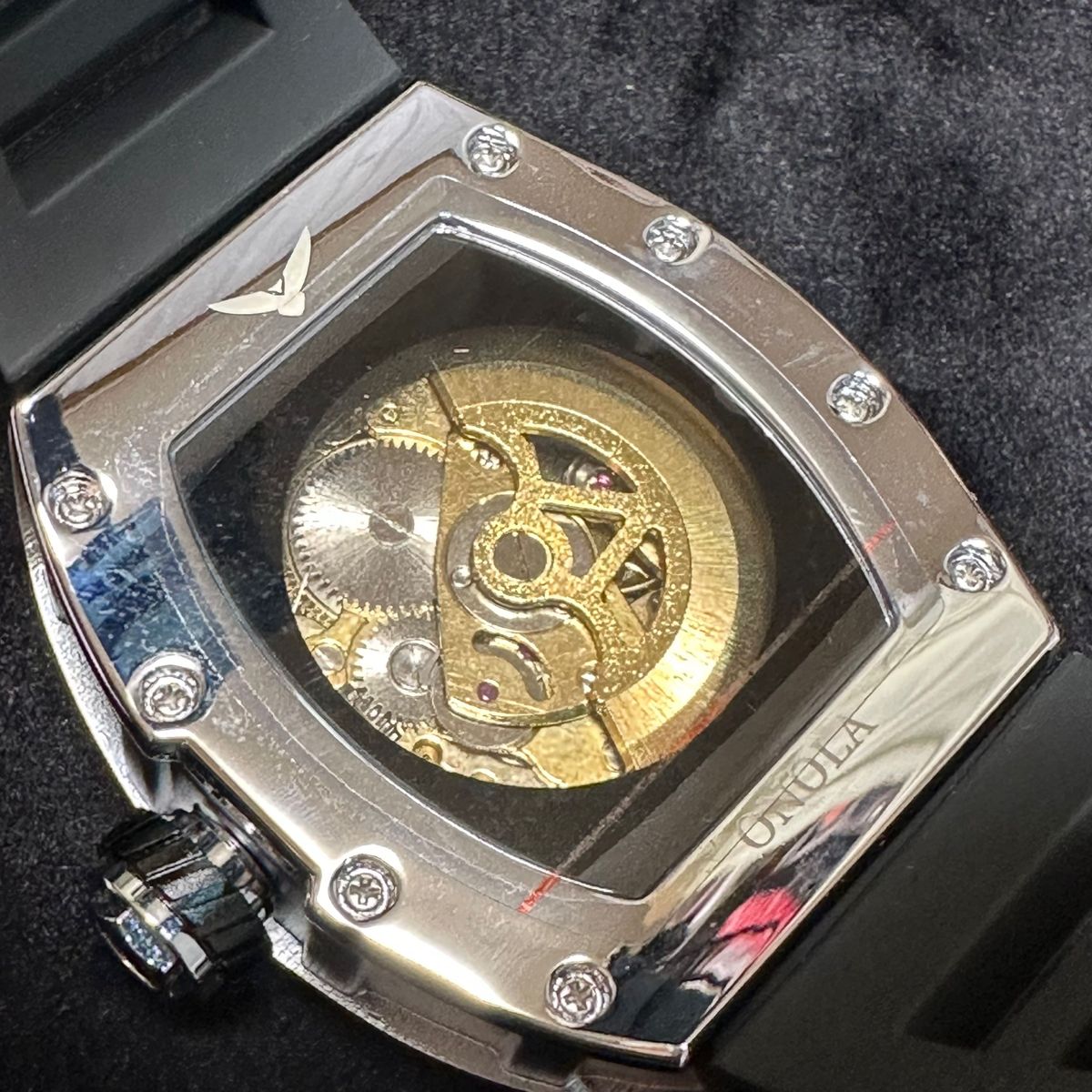 トノー型 腕時計 自動巻 ブリンブリン ウォッチ スケルトン リシャールオマージュ