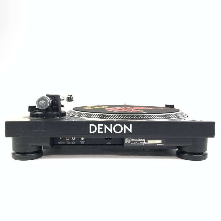 DENON デノン DP-DJ100 レコードプレーヤー DJ カートリッジ：SHURE/M44G搭載 EPアダプター スリップマット付き★現状品_画像8