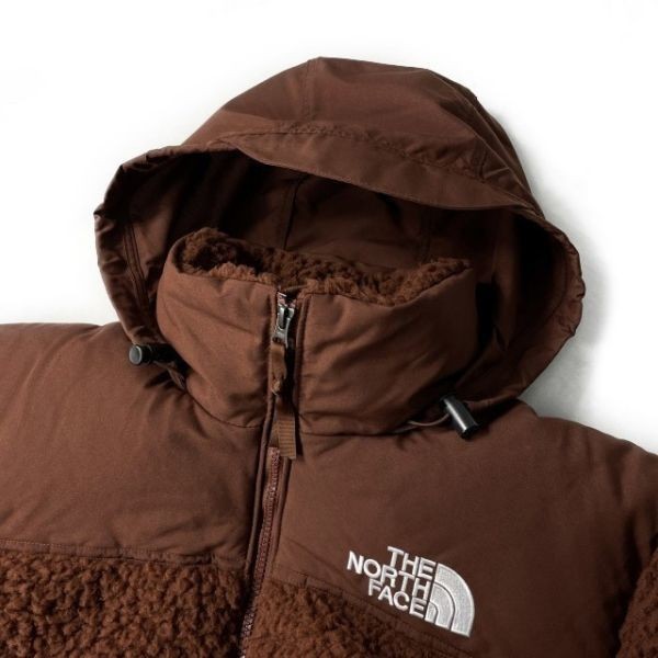 1円～!売切!【正規新品】THE NORTH FACE SHERPA NUPTSE JACKET ダウンジャケット ヌプシ モコモコ シェルパフリース ボア(M)茶 190122-175_画像4