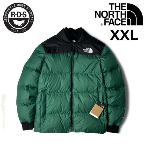 1円～!売切!【正規新品】THE NORTH FACE NRDC JACKET ダウンジャケット US限定 RDS認証 撥水 700フィル アウトドア(XXL)緑 黒 190122-130_画像1